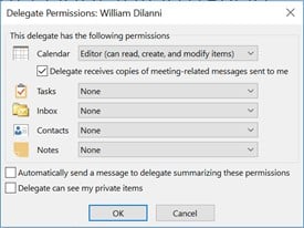 Delegate Access vs. Share Calendar