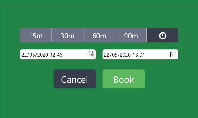 AskCody room displays time picker