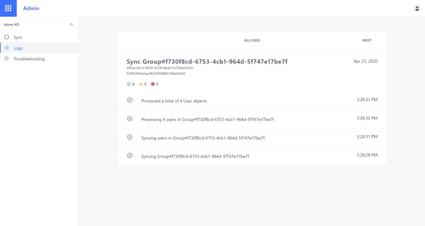 Azure AD Sync logs
