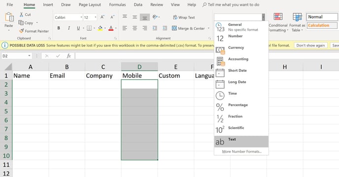 CSV Template for importing visitors, groups and hosts in the Visitor Management portal