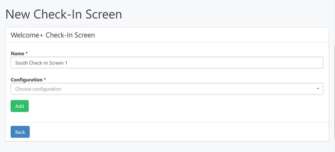 Create a check-in screen in the AskCody Management Portal