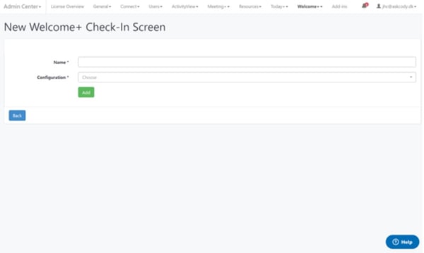 Create a check-in screen in the AskCody Visitor Management Portal