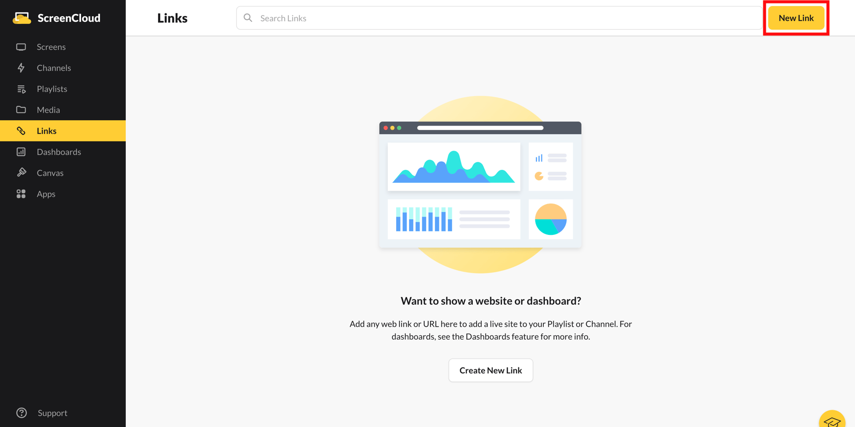 How to set up a Dashboard on a screen using ScreenCloud Signage App