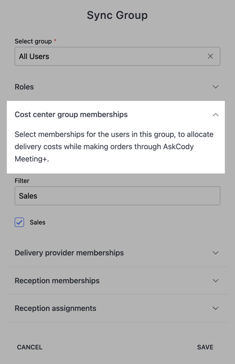 Azure AD Integration - Cost Center Group Membership