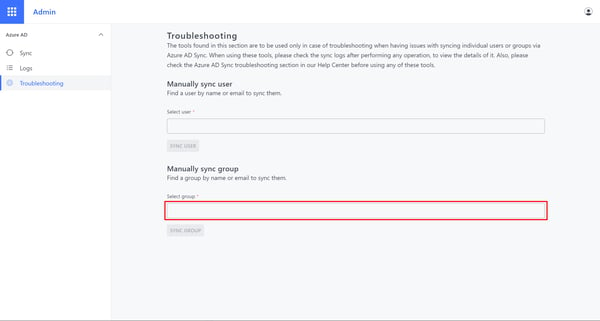 Manually sync group in Azure AD Sync