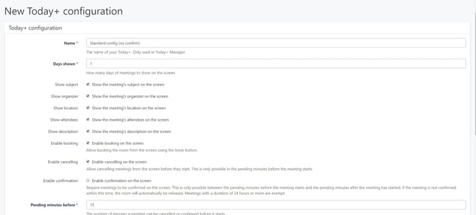 Meeting Room displays configuration in AskCody