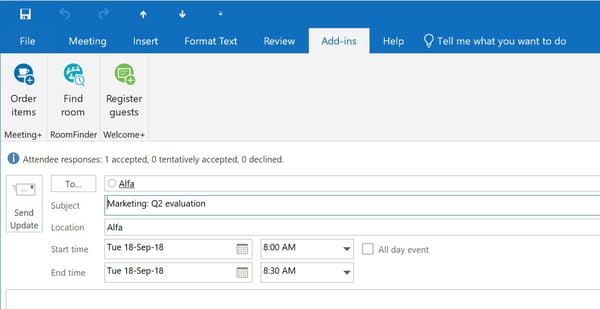 Meeting in Microsoft Outlook