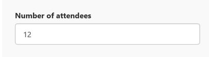 Number field Tax field type in the Meeting Services portal