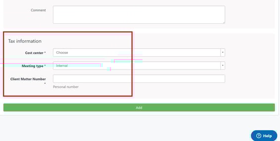 Tax information in the AskCody Management Portal