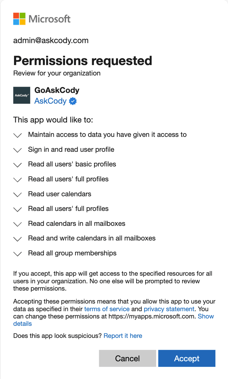 How to Grant Enterprise Application Permissions to AskCody in Azure