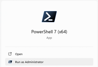 PowerShell in Administrator Mode