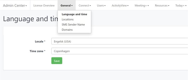 Global Language and Time settings on AskCody